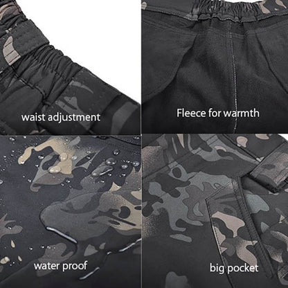 Pantalones de calentamiento de concha blanda x7 Pantalones tácticos de camuflaje