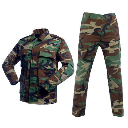 Men's Training Combat Tactical Suit With Stand Collar Long Sleeves