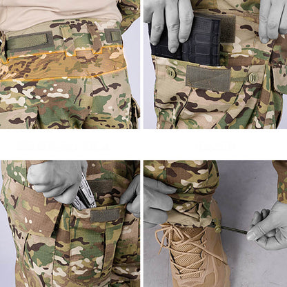 Pantalones de bolsillo grandes tácticos de camuflaje para el agua para entrenamiento de combate