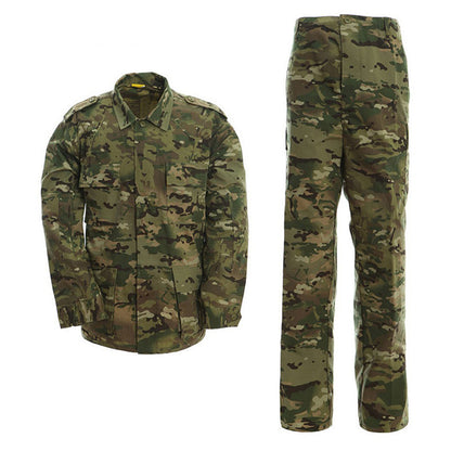 Men's Training Combat Tactical Suit With Stand Collar Long Sleeves