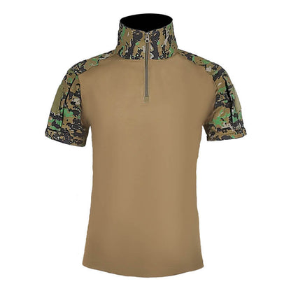 T-shirt de camiseta de combate G2 Treinamento de camuflagem de camiseta tática de manga curta