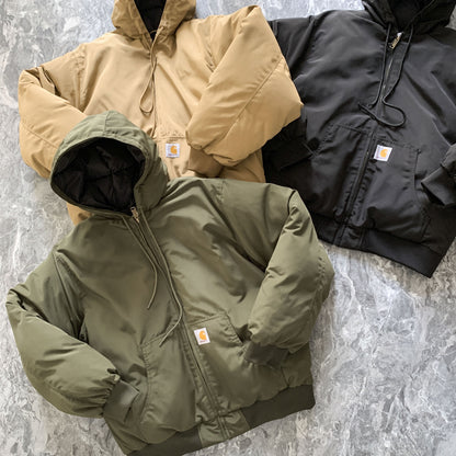 Carhartt Outdoor Waterproof Hooded Thick Warm Zip-up Cotton Coat