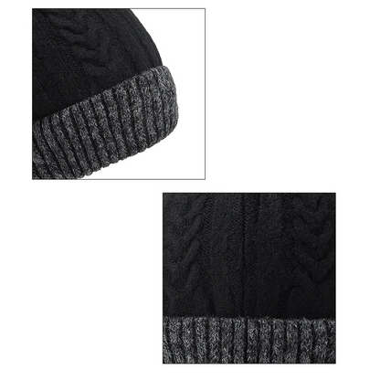 Unisex Winter Cable Knit Beanie Hat Stylish And Warm Headwear