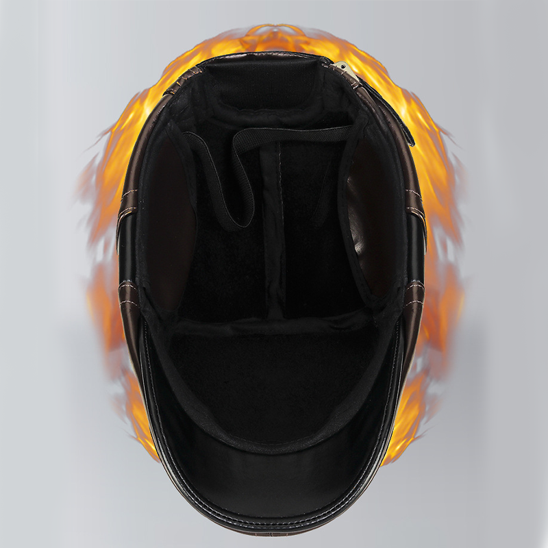 Men's Retro Patchwork PU Warm Ear Protection Cap