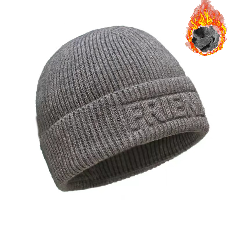Men's Knitted Jacquard Thickened Warm Ear Protection Hat