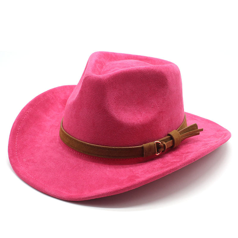 Unisex Western Cowboy Outdoor Wool Suede Hat