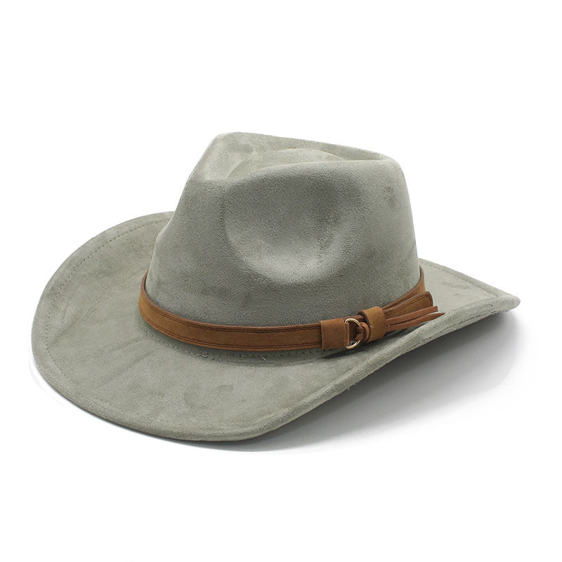 Unisex Western Cowboy Outdoor Wool Suede Hat