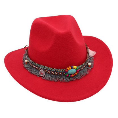 Unisex Western Cowboy Outdoor Felt Hat Sun Hat