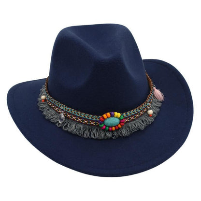 Unisex Western Cowboy Outdoor Felt Hat Sun Hat