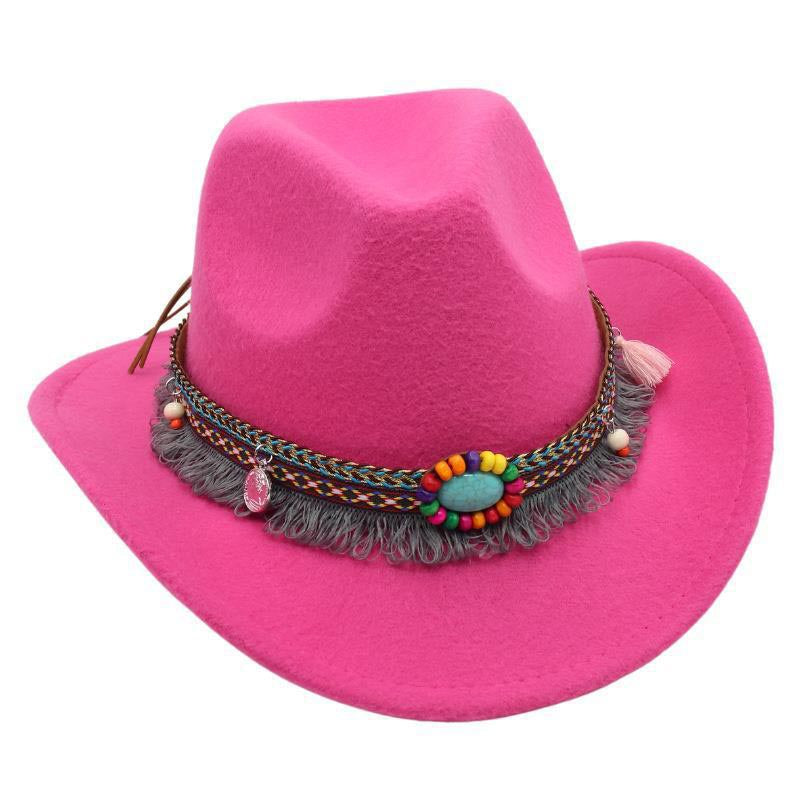 Unisex Western Cowboy Outdoor Felt Hat Sun Hat