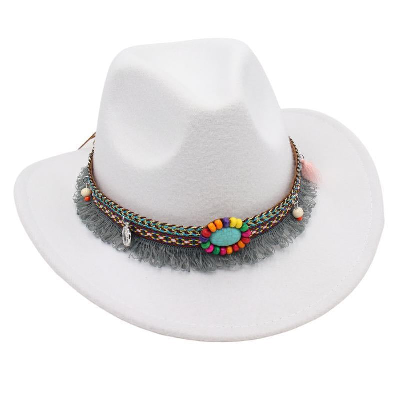 Unisex Western Cowboy Outdoor Felt Hat Sun Hat