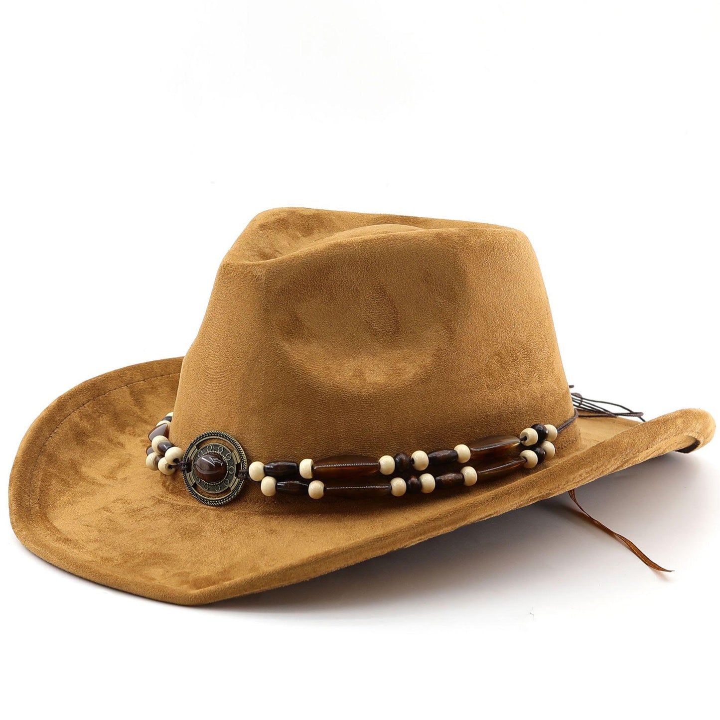 Unisex Western Cowboy Outdoor Suede Felt Hat Sun Protection Hat