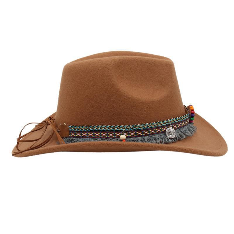 Unisex Western Cowboy Outdoor Felt Hat Sun Hat