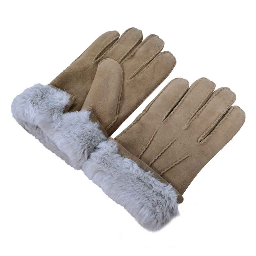 Unisex Fur Winter Sheepskin Five-finger Enlarged Thickened Foreign Trade Gloves