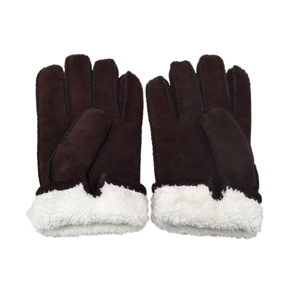 Unisex Fur Winter Sheepskin Five-finger Enlarged Thickened Foreign Trade Gloves