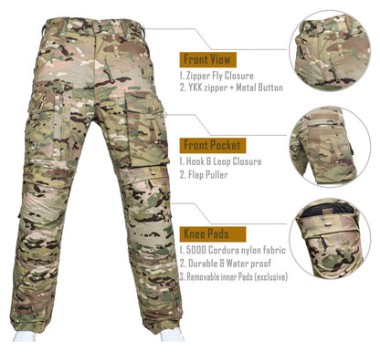 Pantalones tácticos para hombres Pantalones de combate al aire libre Camuflaje