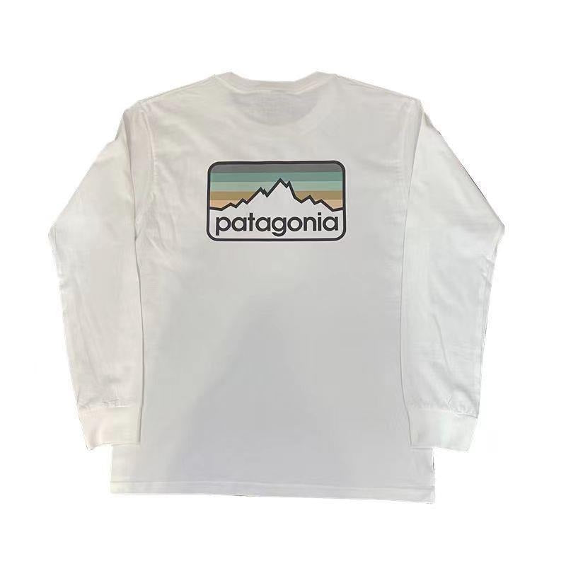 outdoor Mens Long-Sleeved Mountains Printed Cotton T Shirts