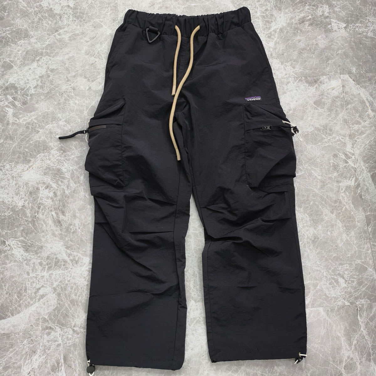 outdoor outdoor assault pants waterproof breathable wear-resistant drawstring pleated paratrooper pants woven plaid fabric