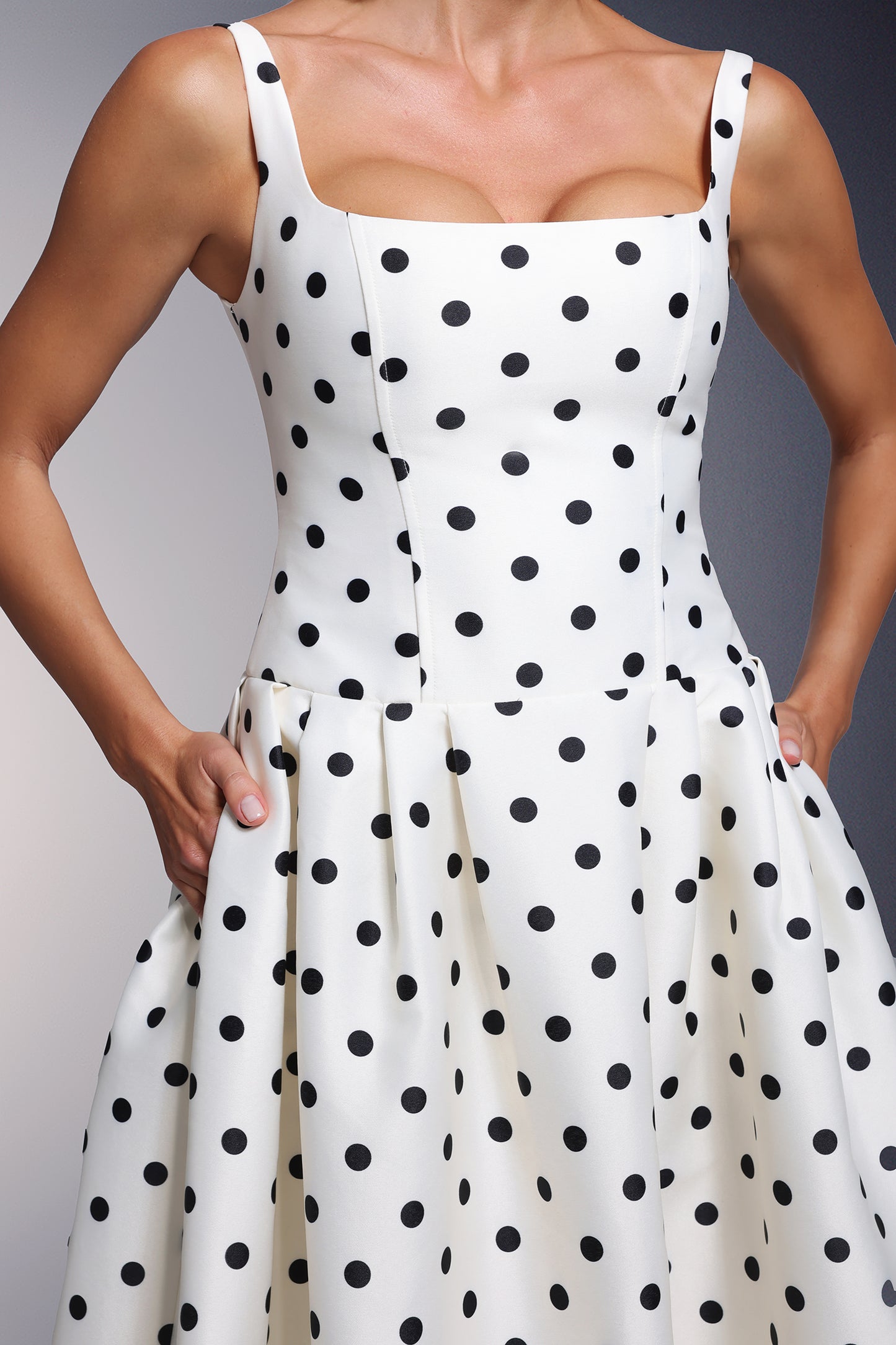 Zada ärmelloses Wave Point Maxikleid