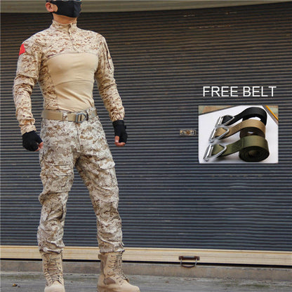 الدعاوى التكتيكية للرجال في الهواء الطلق قميص السراويل التمويه موحدة