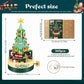 Christmas Tree Brick Music Box Rotating DIY Building Blocks Toys Xmas Decoration Gift
