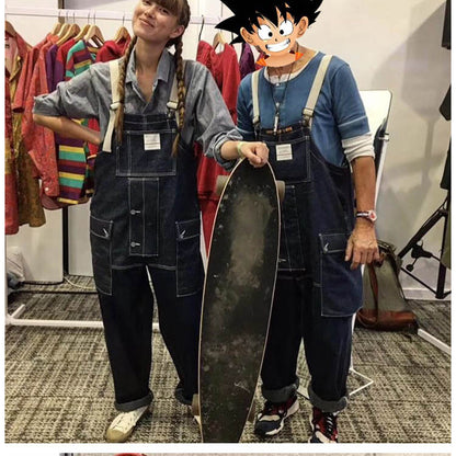 Blue Denim Overalls for Men Workwear Plus Size