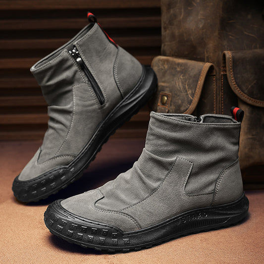 Stylish High-Top Sneaker Boots For Men - Perfect For Casual And Outdoor Adventures