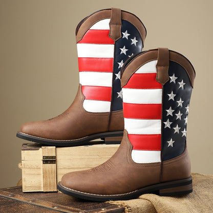 Patriotic American Flag Cowboy Boots For Festive Occasions