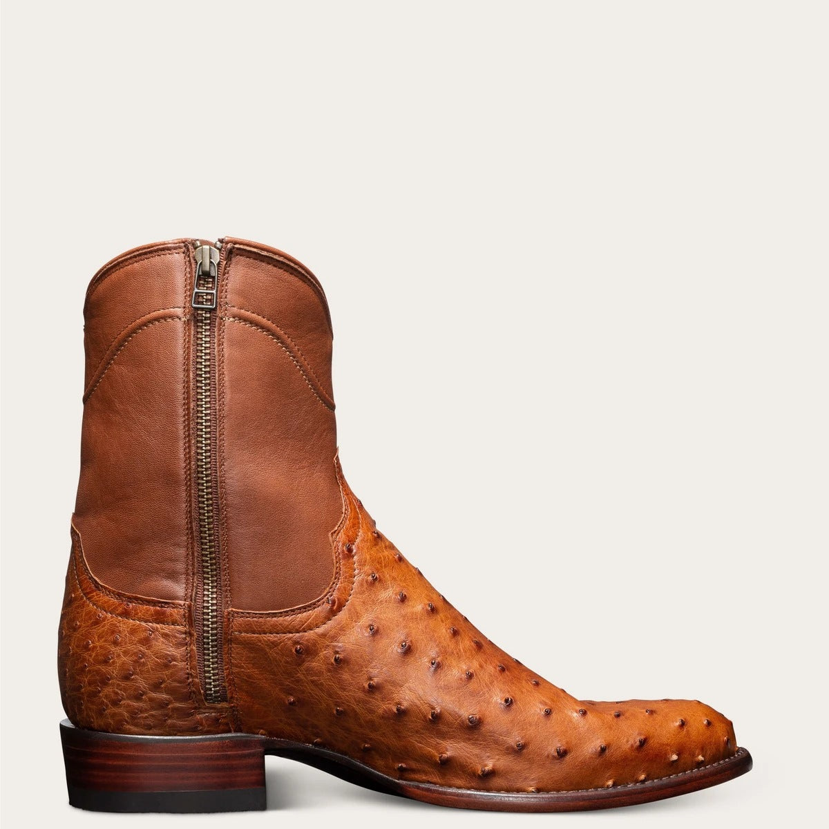 Classic Western Cowboy Boot With Unique Quilted Design