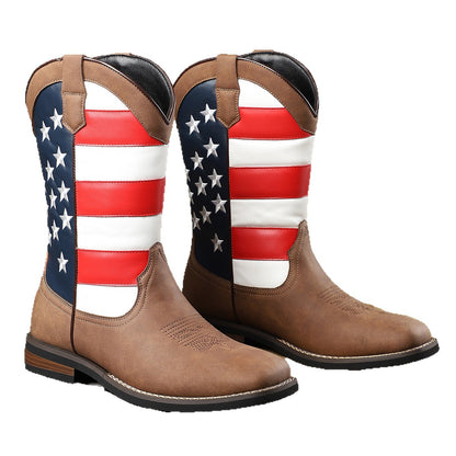 Patriotic American Flag Cowboy Boots For Festive Occasions