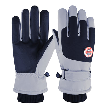 Skiing Outdoor Sports With Velvet Cold And Waterproof Resistant Gloves