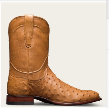 Classic Western Cowboy Boot With Unique Quilted Design