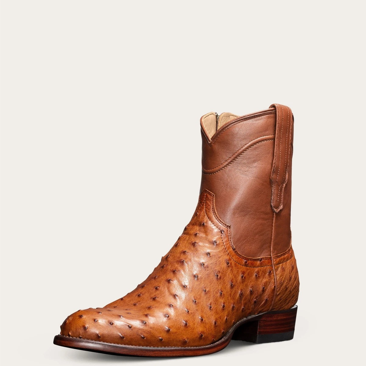 Classic Western Cowboy Boot With Unique Quilted Design