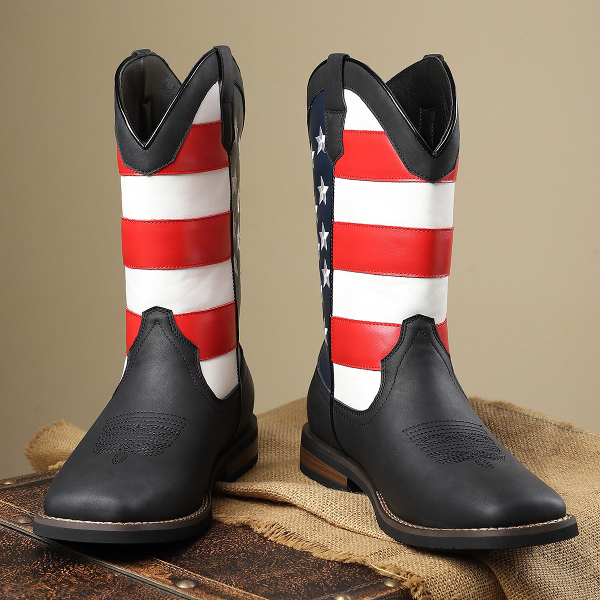 Patriotic American Flag Cowboy Boots For Festive Occasions