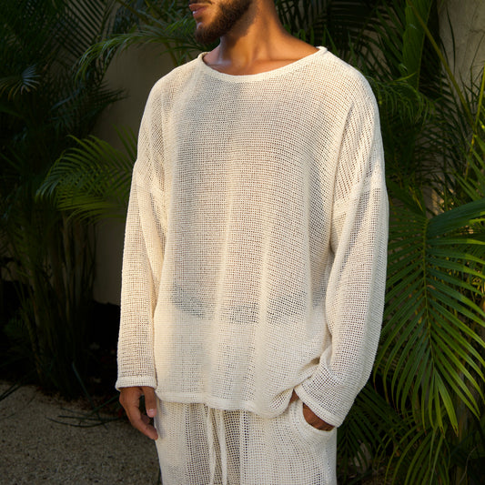 Men's Linen Tulum Long Sleeve T-Shirt