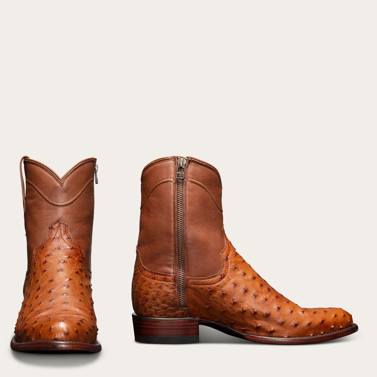 Classic Western Cowboy Boot With Unique Quilted Design