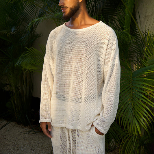 Men's Linen Tulum Long Sleeve T-Shirt