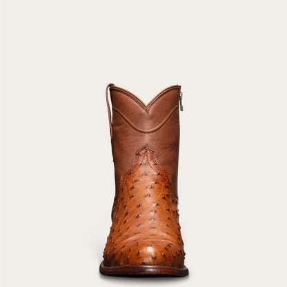 Classic Western Cowboy Boot With Unique Quilted Design