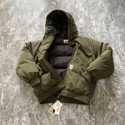 Carhartt Outdoor Waterproof Hooded Thick Warm Zip-up Cotton Coat