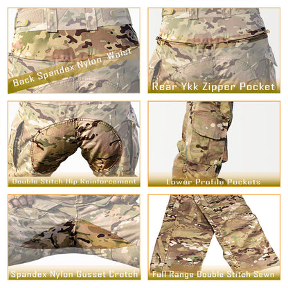 G3 Pantalones tácticos impermeables para hombres en Como con almohadilla de rodilla