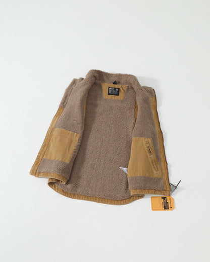V33 Canvas Workwear Warm Vest, Sheepskin Fleece, Simple Loose-fitting Jacket