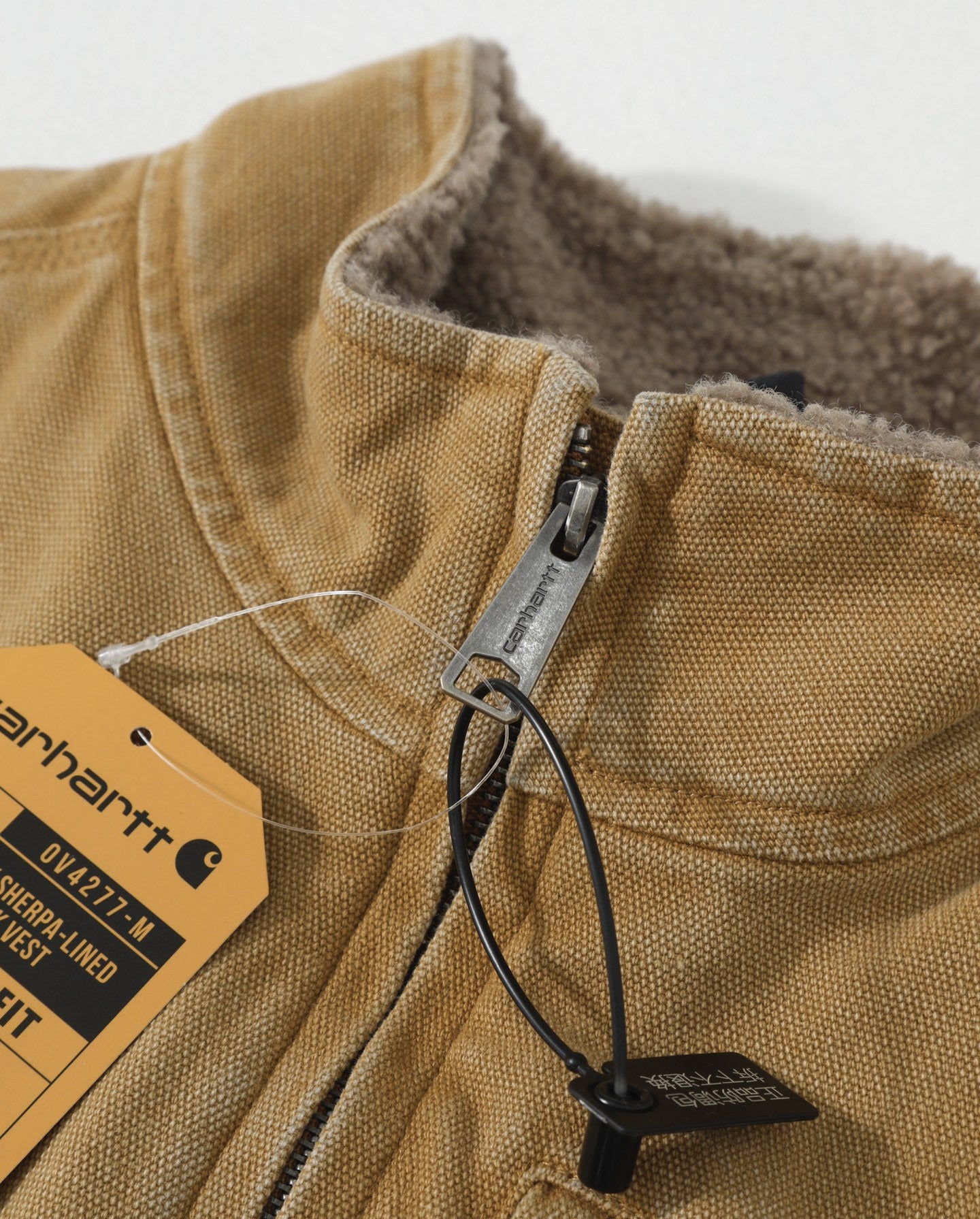 V33 Canvas Workwear Warm Vest, Sheepskin Fleece, Simple Loose-fitting Jacket