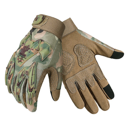 Tela de toque de camuflagem todas as luvas táticas dos dedos