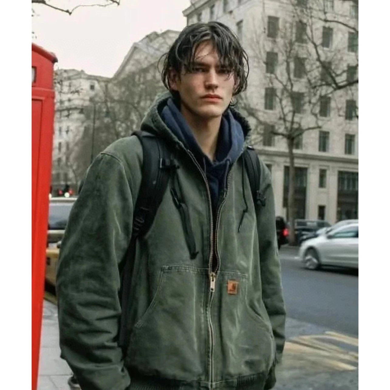 Carhartt J25 Heavyweight Washed J130 Hooded Jacket, American Vintage Distressed Style