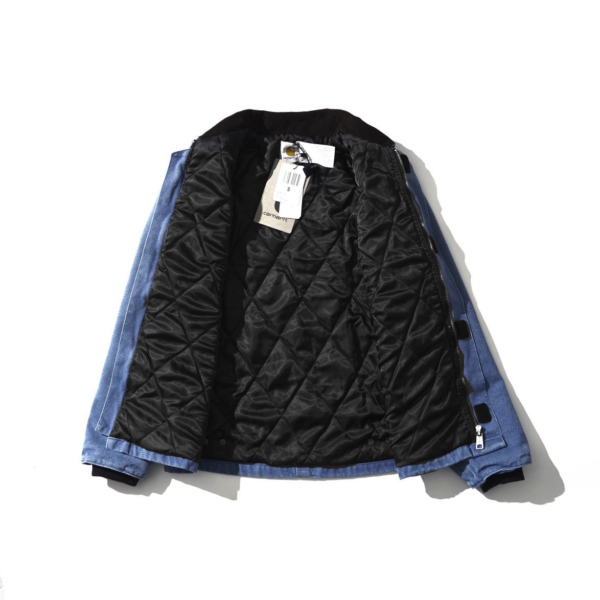 J22 Retro Thickened Cotton-padded Canvas Jacket, Loose Washed Collar Coat