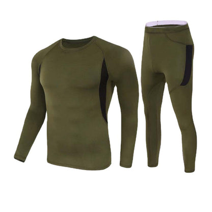 Tactical Fleece Warm Underwear Set Quick Dry Cycling Outdoor Winter Wear