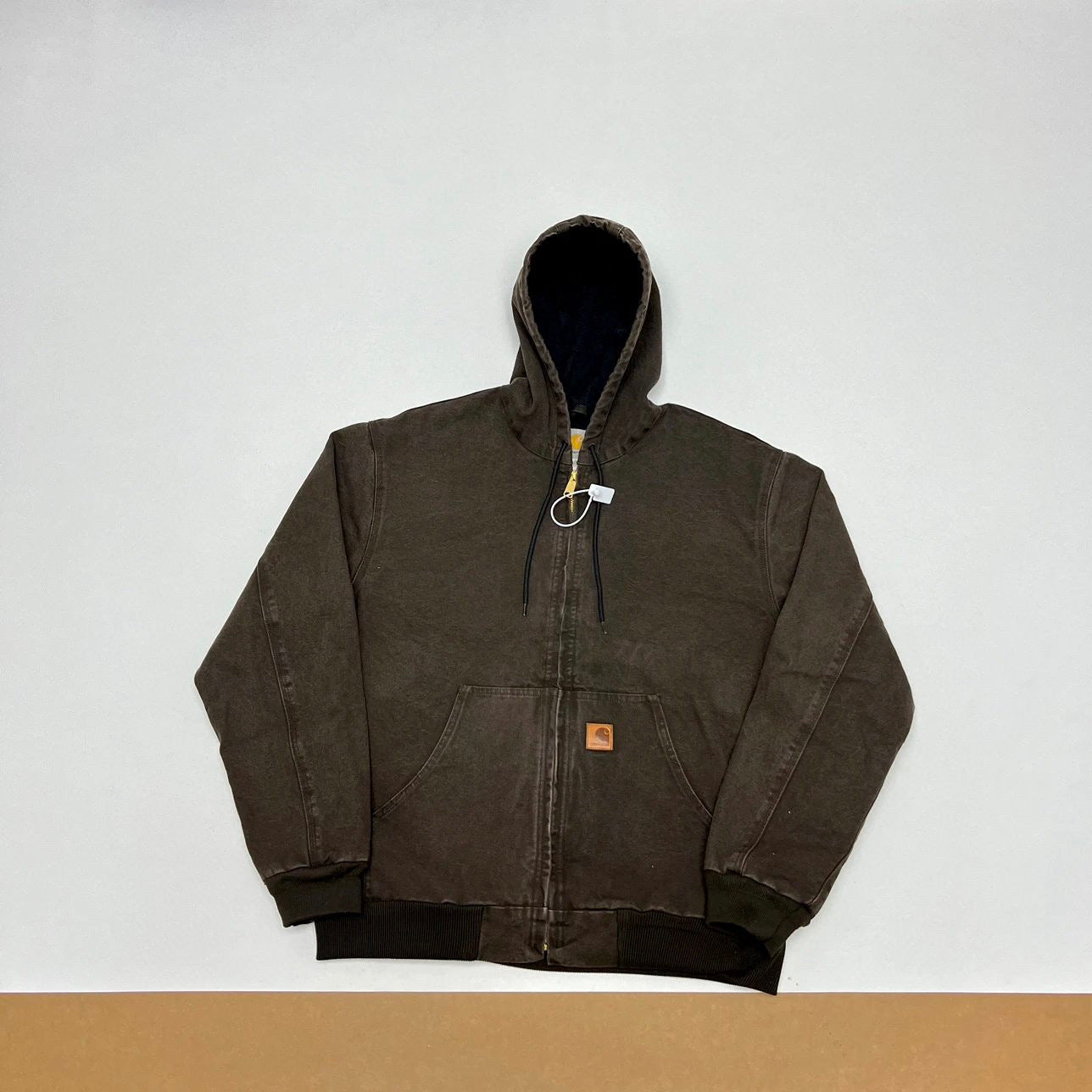 Carhartt J25 Heavyweight Washed J130 Hooded Jacket, American Vintage Distressed Style