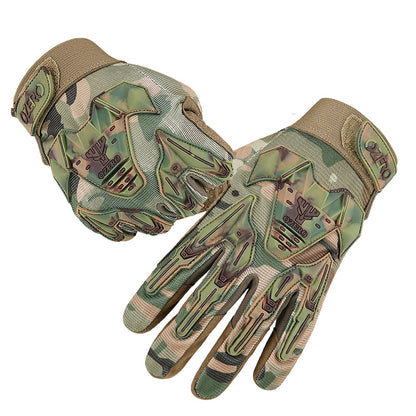 Tela de toque de camuflagem todas as luvas táticas dos dedos