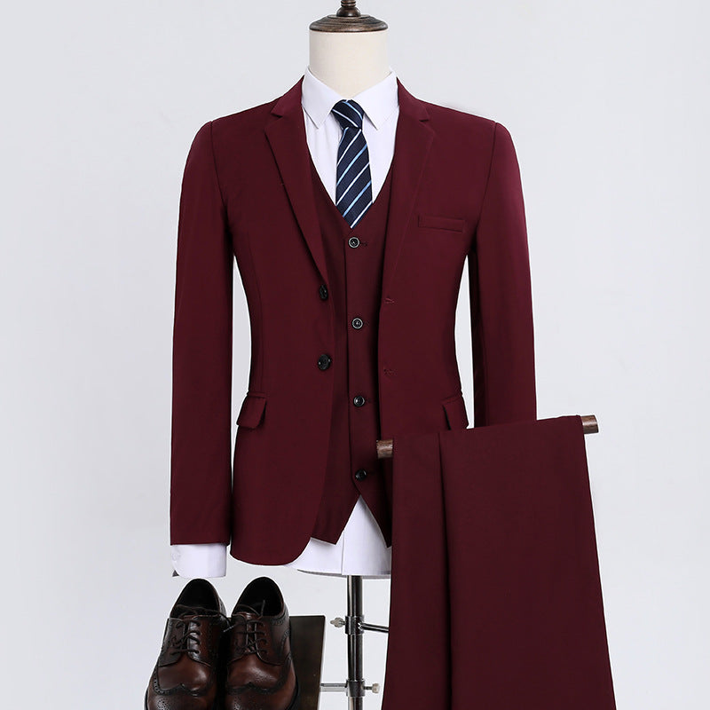 Classic Men's Slim Fit 2-Piece Suit Set | Smart Casual Business Blazer & Formal Dress Pants