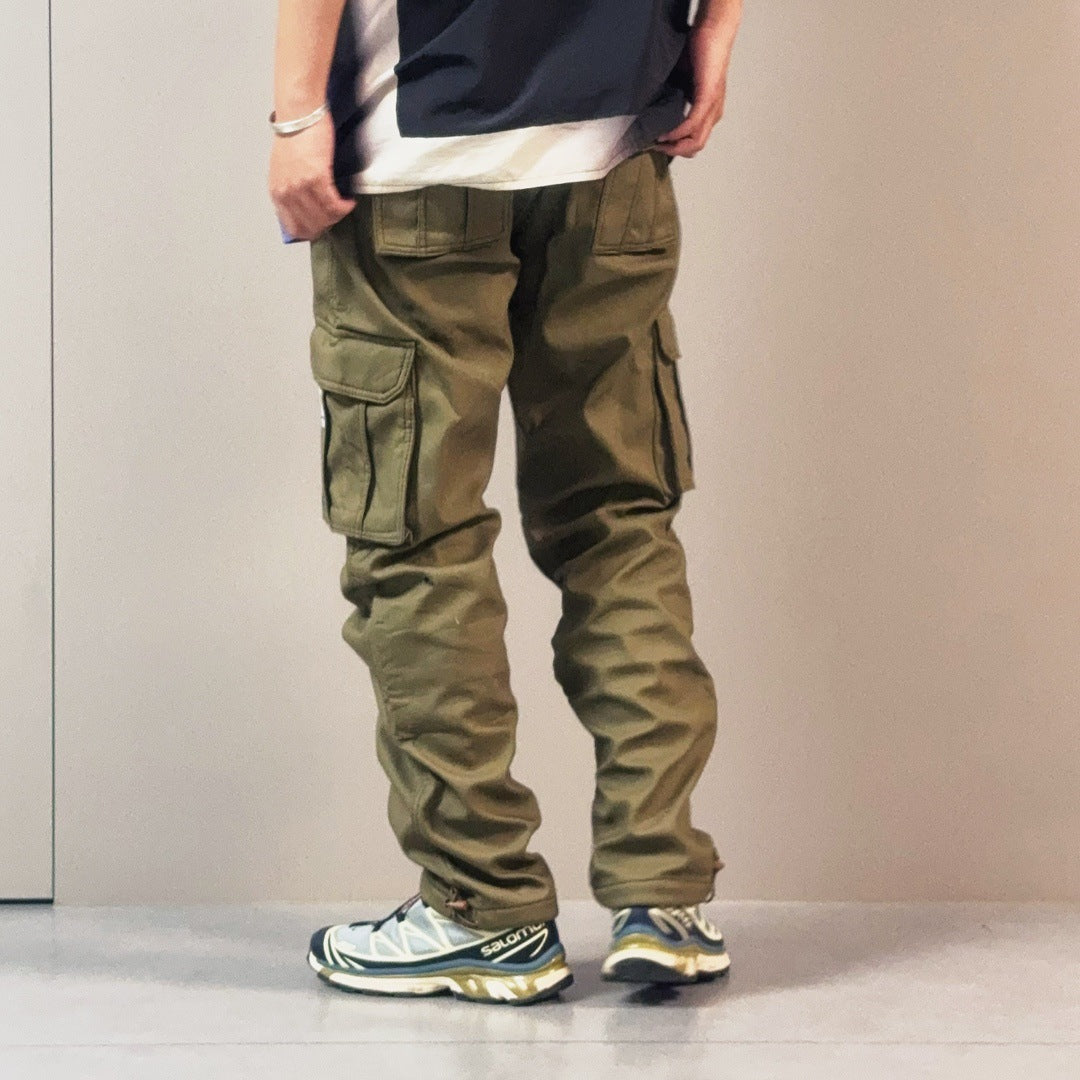 Carhartt Fleece-Lined Thickened Work Pants, Outdoor Functional Straight Leg Cargo Pants